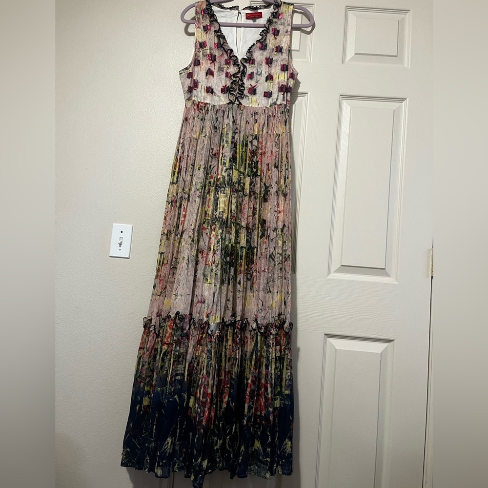 Anthropologie Bhanuni By Jyoti Carson Multicolor Tiered Maxi Dress - Picture 3 of 12